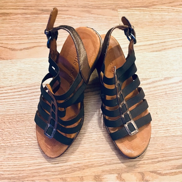 Gentle Souls Brown & Metallic Copper Wedges Size 7.5 M - Picture 6 of 9